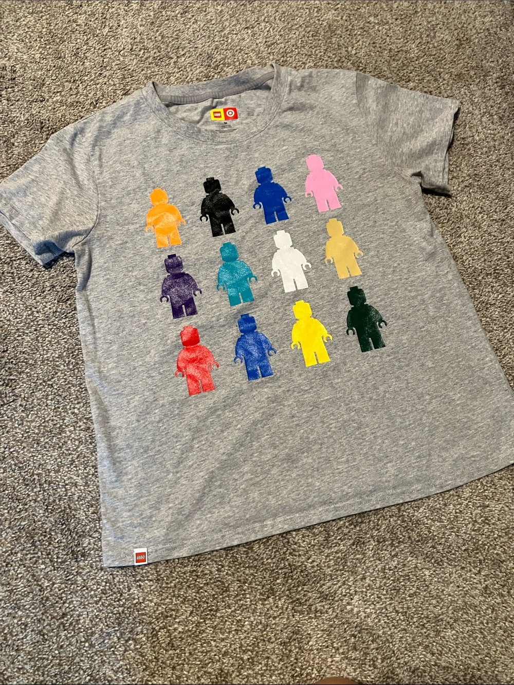 LEGO X TARGET MINIFIGURES COLLECTION GRAY TSHIRT SIZE M